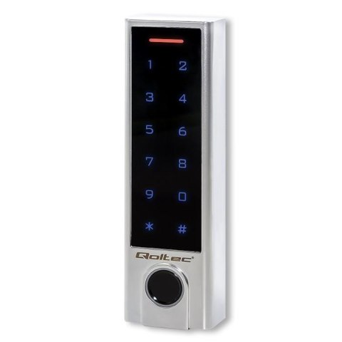 Zamek szyfrowy Qoltec TITAN z czytnikiem linii papilarnych | RFID | BT 4.0 | kod | karta | brelok | dzwonek | IP68 | EM
