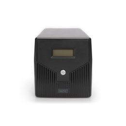 Zasilacz awaryjny UPS DIGITUS Line-Ineractive LCD 1000VA/600W, 2x12V/7Ah, AVR, 4x Schuko CEE 7/3, 2x RJ11, 1x USB 2.0 typ B