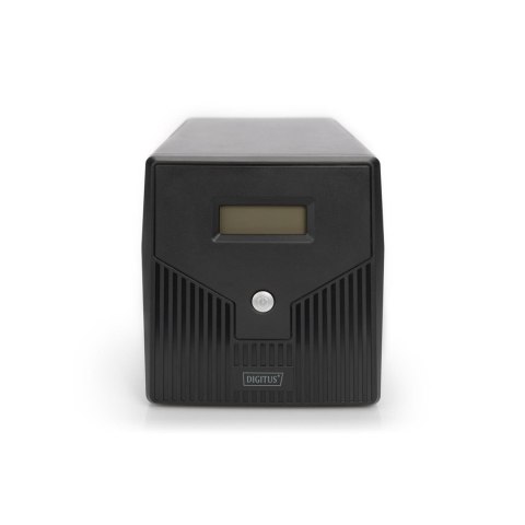 Zasilacz awaryjny UPS DIGITUS Line-Ineractive LCD 1000VA/600W, 2x12V/7Ah, AVR, 4x Schuko CEE 7/3, 2x RJ11, 1x USB 2.0 typ B