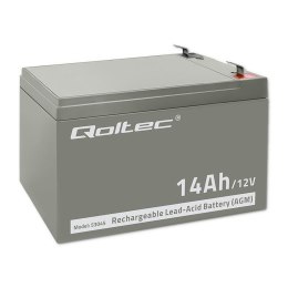 Akumulator AGM Qoltec 12V | 14Ah
