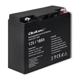 Akumulator AGM Qoltec 12V | 18Ah