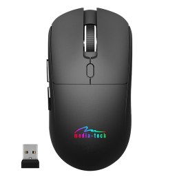 Mysz bezprzewodowa Media-Tech SILENT & RECHARGE MT1124 Bluetooth / RF 2.4GHz czarna