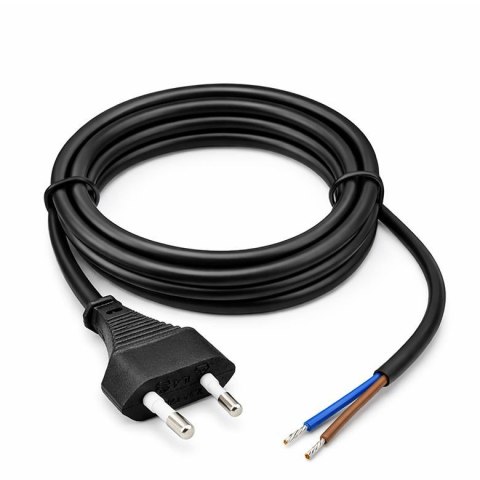 Kabel zasilający Qoltec CEE 7/16 (C) | 2x0.5mm2 | 1.8m