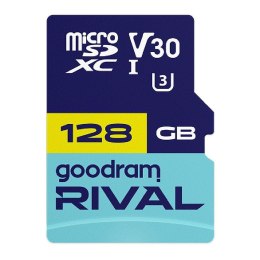 Karta pamięci microSDXC GOODRAM Rival 128GB UHS-I U3 V30 C10 + adapter