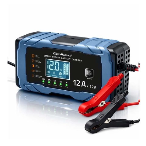 Ładowarka Qoltec do AGM GEL LiFePO4 | Prostownik 12V 12A