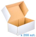 Karton Fasonowy 250x200x80mm BIAŁY-BRĄZOWY 3W E 350g/m2 - 200 sztuk