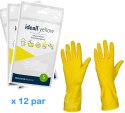 Rękawice Gospodarcze Lateksowe / Żółte / Ideall Yellow - 12 par (L 8-9)