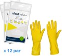 Rękawice Gospodarcze Lateksowe / Żółte / Ideall Yellow - 12 par (XL 9-10)