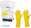 Rękawice Gospodarcze Lateksowe / Żółte / Ideall Yellow - 12 par (XL 9-10)