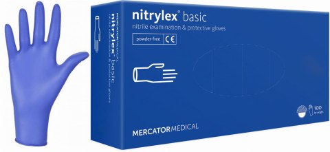 Rękawice Nitrylowe 100 szt. Nitrylex Basic Dark Blue - 10 kpl. (XS 5-6)