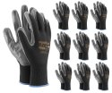 Rękawice robocze / Czarne / OX-NITRICAR_BS - 10 Par (10 - XL)