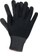 Rękawice robocze / Czarne / Rozmiar: 9 - L / OX-DOTUA_BW - 240 Par