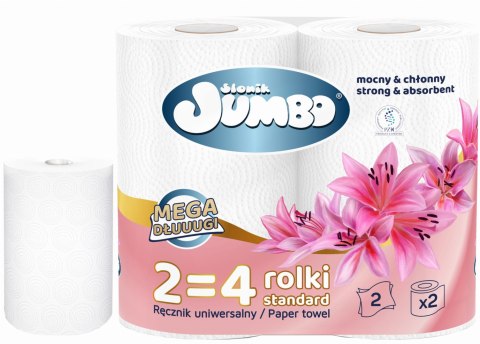 Ręcznik Papierowy 2R SŁONIK JUMBO MEGA DŁUUUGI BIAŁY 2W - 60 Rolek