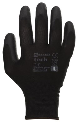 Rękawice Robocze MERCATOR Tech Black+Black PU - 1 Para (9 - L)