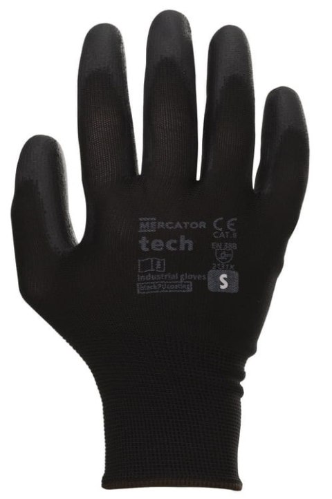 Rękawice Robocze MERCATOR Tech Black+Black PU - 1 Para (9 - L)