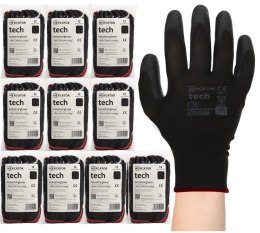Rękawice Robocze MERCATOR Tech Black+Black PU - 120 Par (10 - XL)