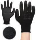Rękawice Robocze MERCATOR Tech Black+Black PU - 120 Par (8 - M)