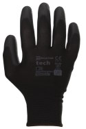 Rękawice Robocze MERCATOR Tech Black+Black PU - 120 Par (9 - L)