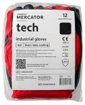 Rękawice Robocze MERCATOR Tech Red+Black Latex - 120 Par (8 - M)