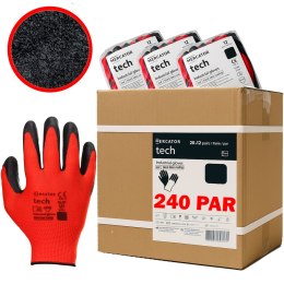 Rękawice Robocze MERCATOR Tech Red+Black Latex - 240 Par (7 - S)