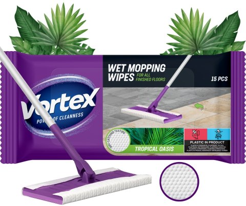 VORTEX Ściereczki do mycia podłóg 15 szt Tropical Oasis