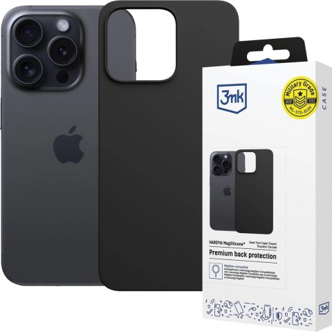Apple iPhone 15 Pro Max - 3mk Hardy MagSilicone Graphite