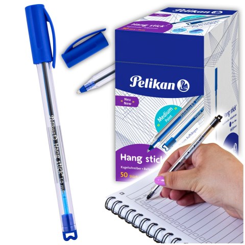 Długopis PELIKAN HANG STICK Niebieski - 50 szt.