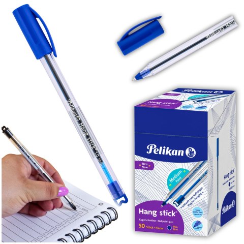 Długopis PELIKAN HANG STICK Niebieski - 50 szt.