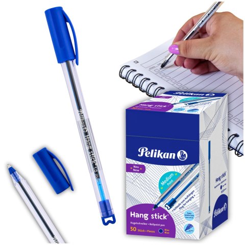 Długopis PELIKAN HANG STICK Niebieski - 50 szt.