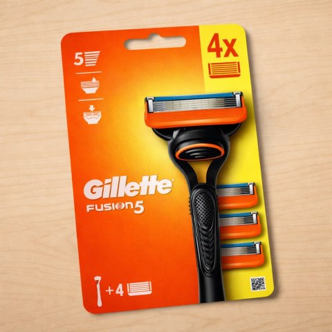 Gillette Fusion5 Maszynka Do Golenia Dla Mężczyzn Plus 4 Ostrza Wymienne