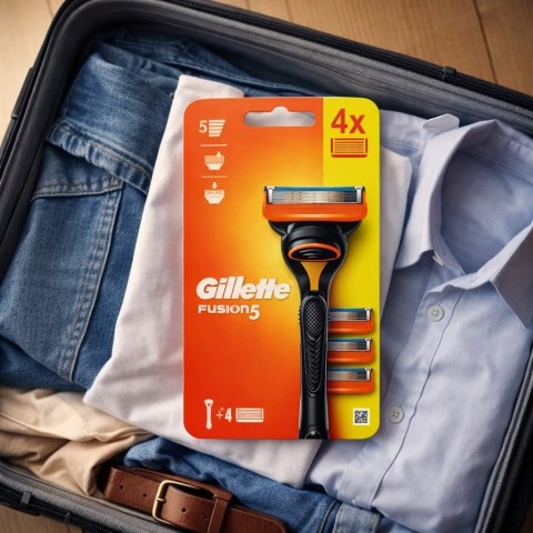 Gillette Fusion5 Maszynka Do Golenia Dla Mężczyzn Plus 4 Ostrza Wymienne