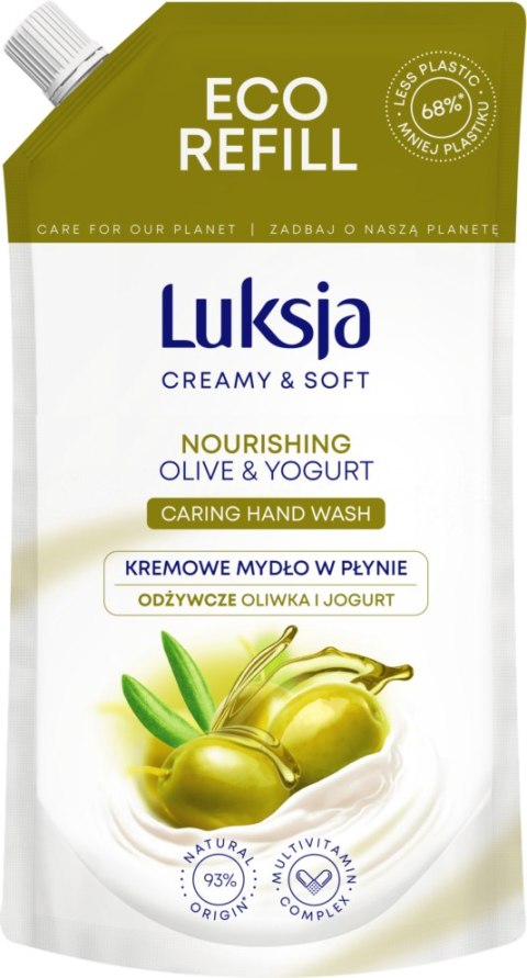 LUKSJA Kremowe Mydło W Płynie Oliwka i Jogurt 900 ml