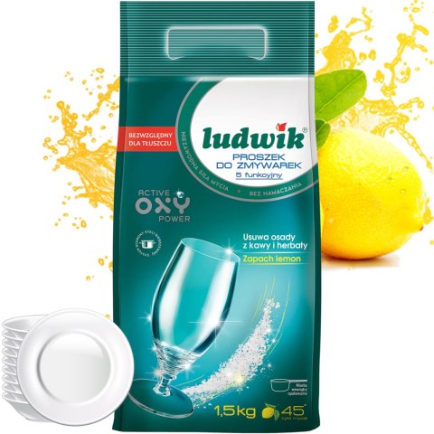 Ludwik 5-funkcyjny Proszek Do Zmywarek Worek 1,5kg