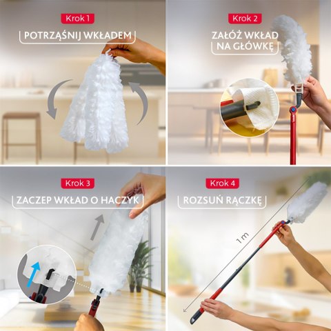 Miotełka do kurzu z długą rączką + 1 wkład Vileda Flex&Catch
