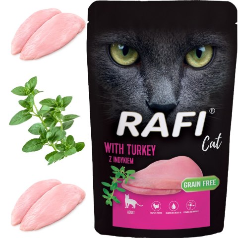RAFI Karma Mokra Pasztet Dla Kota z Indykiem 100g x 10 szt.