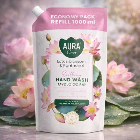 AURA Care Mydło Do Rąk Uzupełniające Kwiat Lotosu i Pantenol 1000 ml AHW-002-007