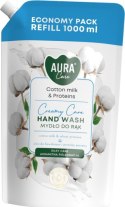 AURA Care Mydło Do Rąk Uzupełniające Mleczko Bawełniane i Proteiny 1000 ml AHW-002-004