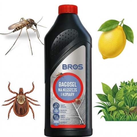 BROS - Bagosel 100EC 1l - preparat do oprysku ogrodu przeciw komarom i kleszczom