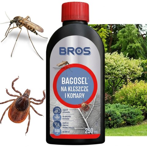 BROS - Bagosel 100EC 250ml - preparat do oprysku ogrodu przeciw komarom i kleszczom