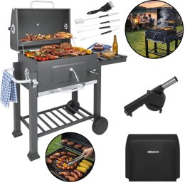 Grill Ogrodowy Z Pokrywą 116x70x110cm Kaminer