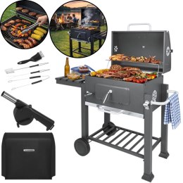 Grill Ogrodowy Z Pokrywą 116x70x110cm Kaminer