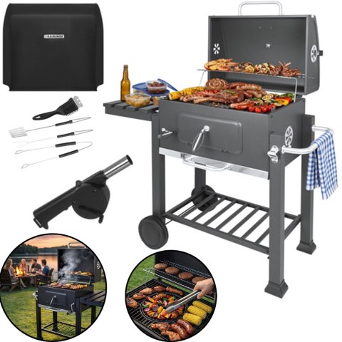 Grill Ogrodowy Z Pokrywą 116x70x110cm Kaminer