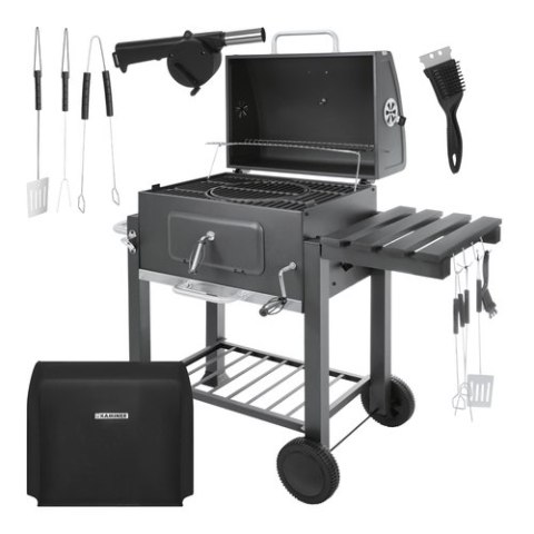 Grill Ogrodowy Z Pokrywą 116x70x110cm Kaminer