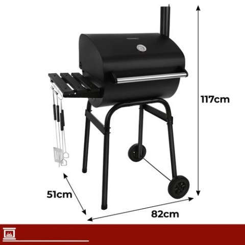 Grill Ogrodowy Z Pokrywą 82x51x117cm Kaminer
