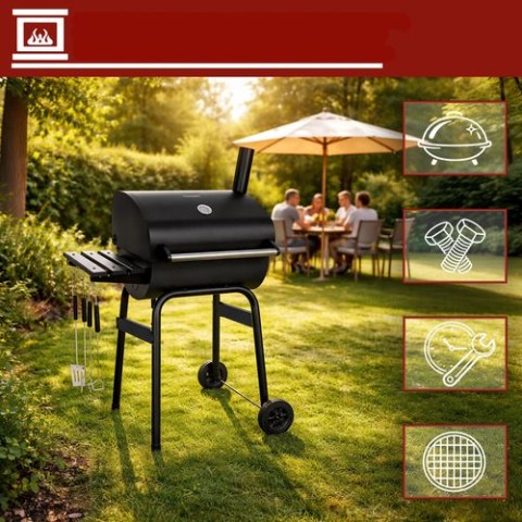 Grill Ogrodowy Z Pokrywą 82x51x117cm Kaminer