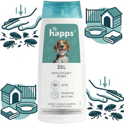 HAPPS - żel zwalczający pchły 150ml