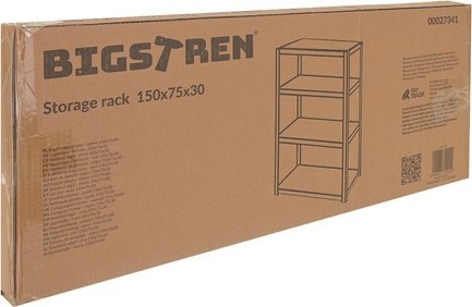 Regał Magazynowy PAKO Czarny 150x75x30 4 Półki 700 Kg