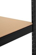 Regał Magazynowy PAKO Czarny 150x75x30 4 Półki 700 Kg