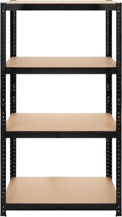 Regał Magazynowy PAKO Czarny 150x75x30 4 Półki 700 Kg