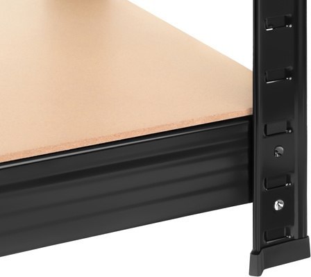 Regał Magazynowy PAKO Czarny 150x75x30 4 Półki 700 Kg